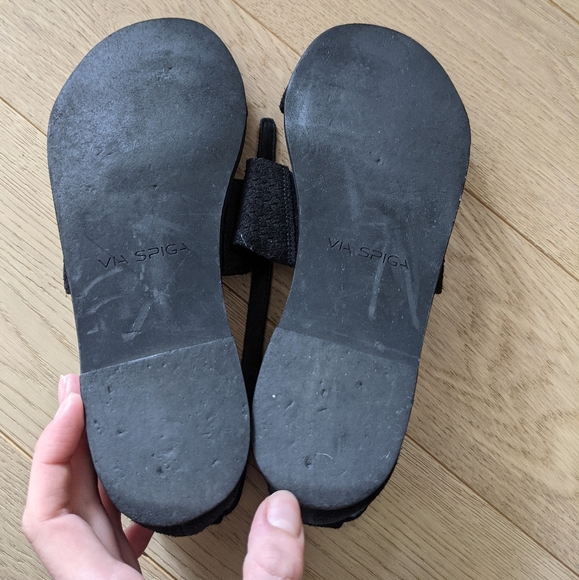 Via Spiga Black Suede Sandals - Picture 5 of 7